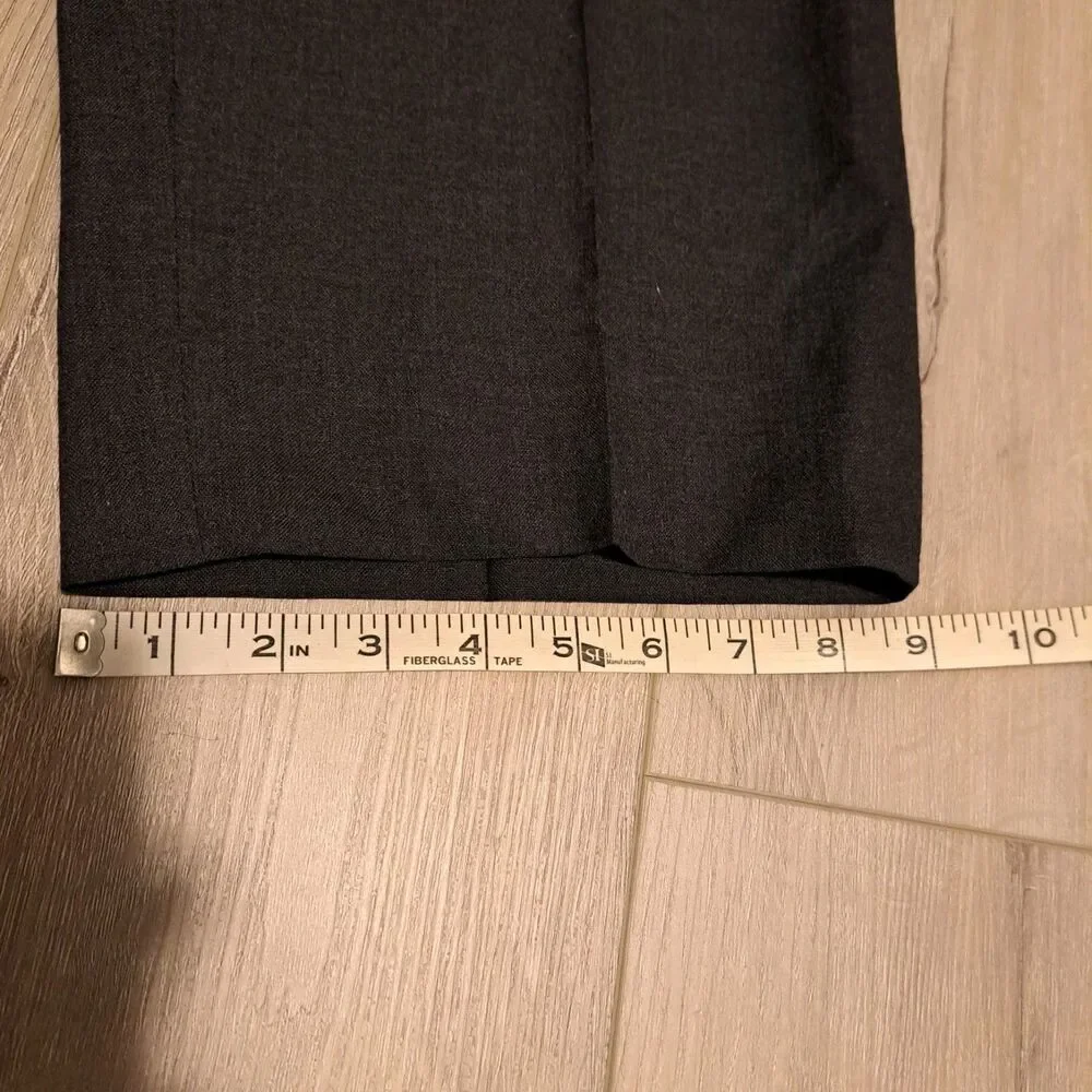 VTG Chaps Ralph Lauren 100% Wool Trousers Flat Mens Pants 35x29 Medium Gray - Picture 8 of 8